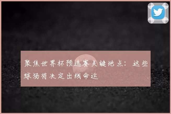 聚焦世界杯预选赛关键地点:这些球场将决定出线命运